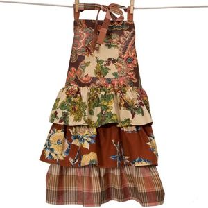 April Cornell Kids Apron Harvest Patchwork NWT OS